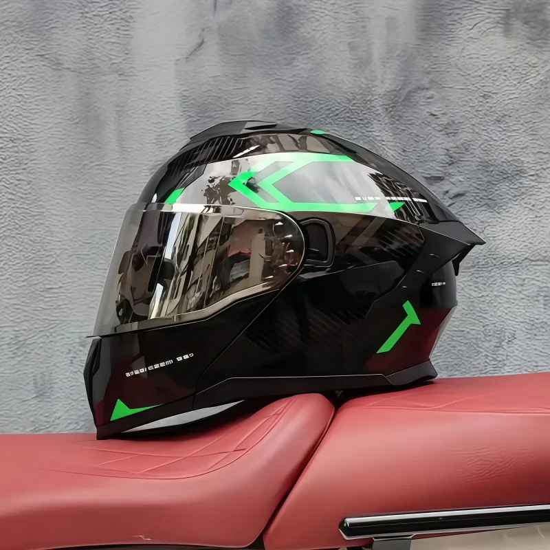 Unisex Full Face Motorcycle Ra - Dual Visor Motorcycle Racing Helmet ulasan dan harga