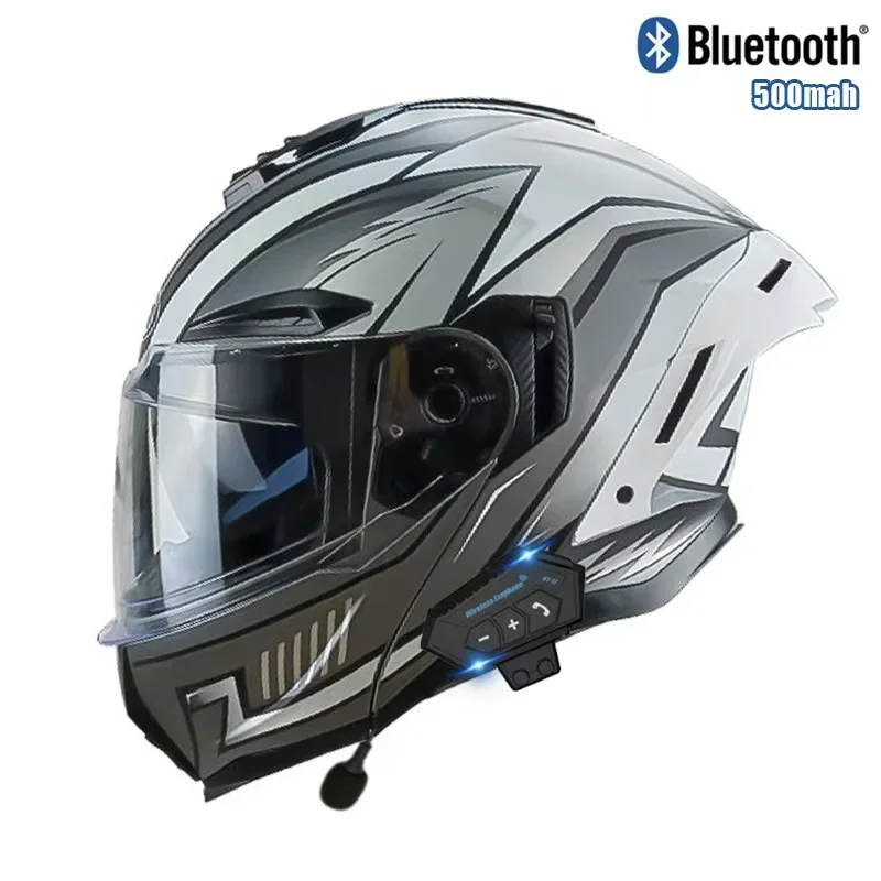 Flip up Motorcycle Helmet With - Full Face Motorcycle Helmet With Bluetooth ulasan dan harga