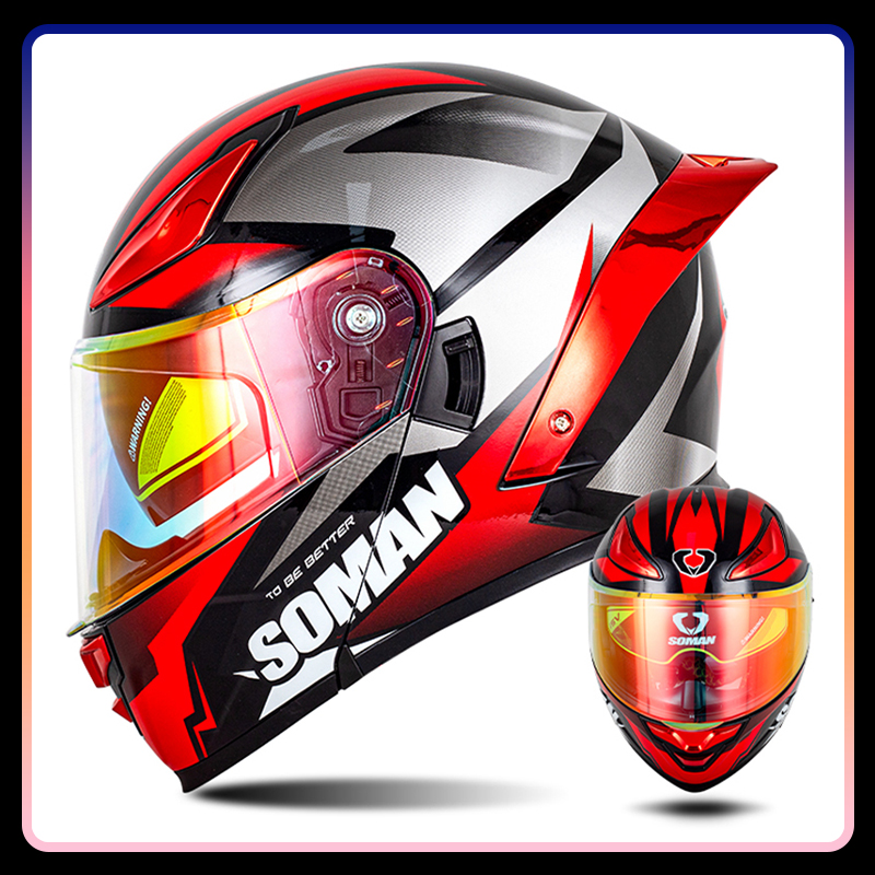 Men's Motorcycle Helmet Dual L - Modular Flip Up Motorcycle Helmet Dot Approved ulasan dan harga