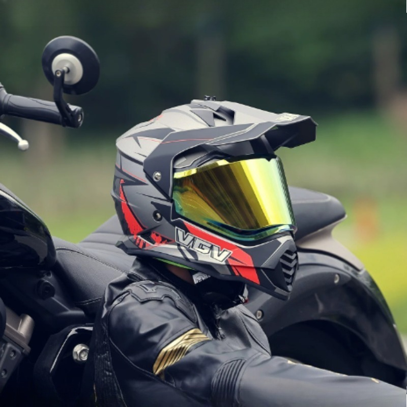 VGV Motocross ECE DOT Certific - Full Face Motorcycle Helmet With Bluetooth ulasan dan harga
