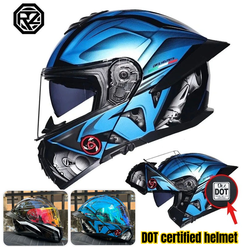 DOT Certified Helmet Motorcycl - Full Face Motorcycle Helmet With Bluetooth ulasan dan harga