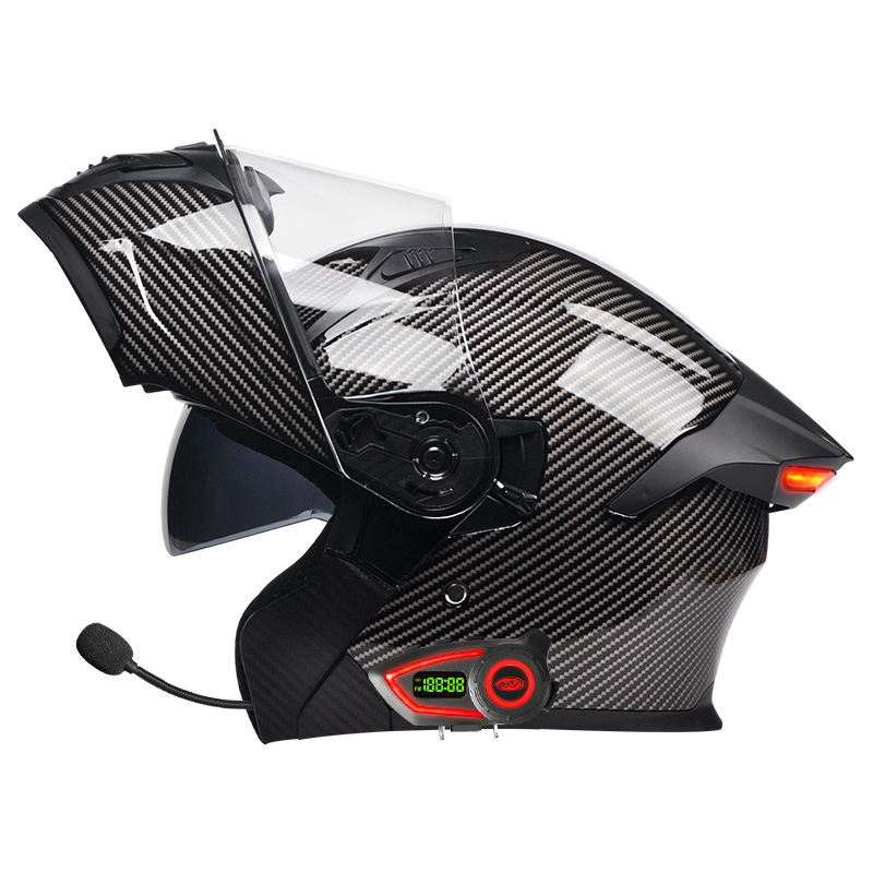 ABS Material Motorcycle Helmet - Full Face Motorcycle Helmet With Bluetooth ulasan dan harga