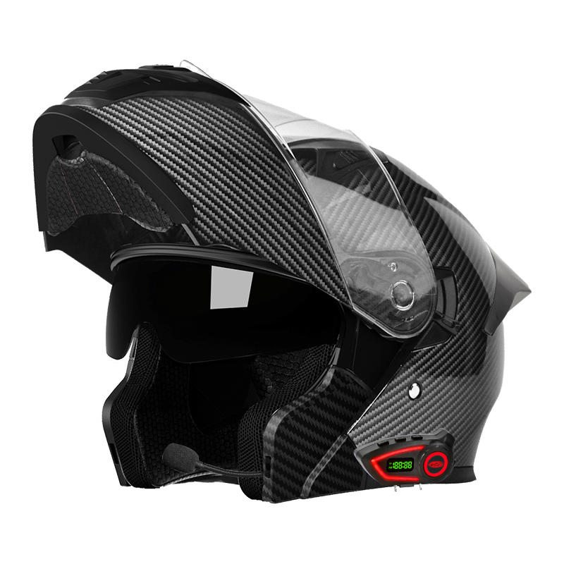 ABS Material Motorcycle Helmet - Full Face Motorcycle Helmet With Bluetooth ulasan dan harga