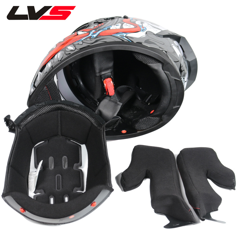 LVS Motorcycle Helmet Full Fac - Full Face Motorcycle Helmet With Bluetooth ulasan dan harga